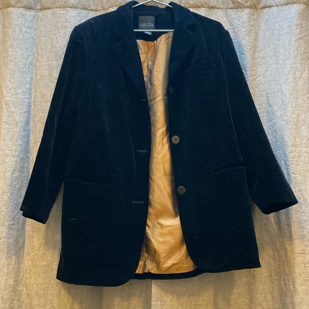 The Limited Black Velvet Blazer